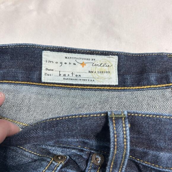 imogene + willie Jeans Mens 34x34 Indigo Barton Button Fly Made in USA Denim - Picture 9 of 9